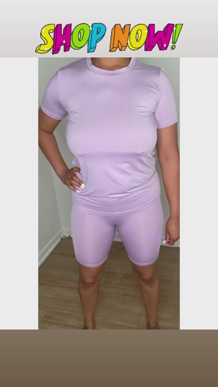 Airport Flow Biker Set- Lavender