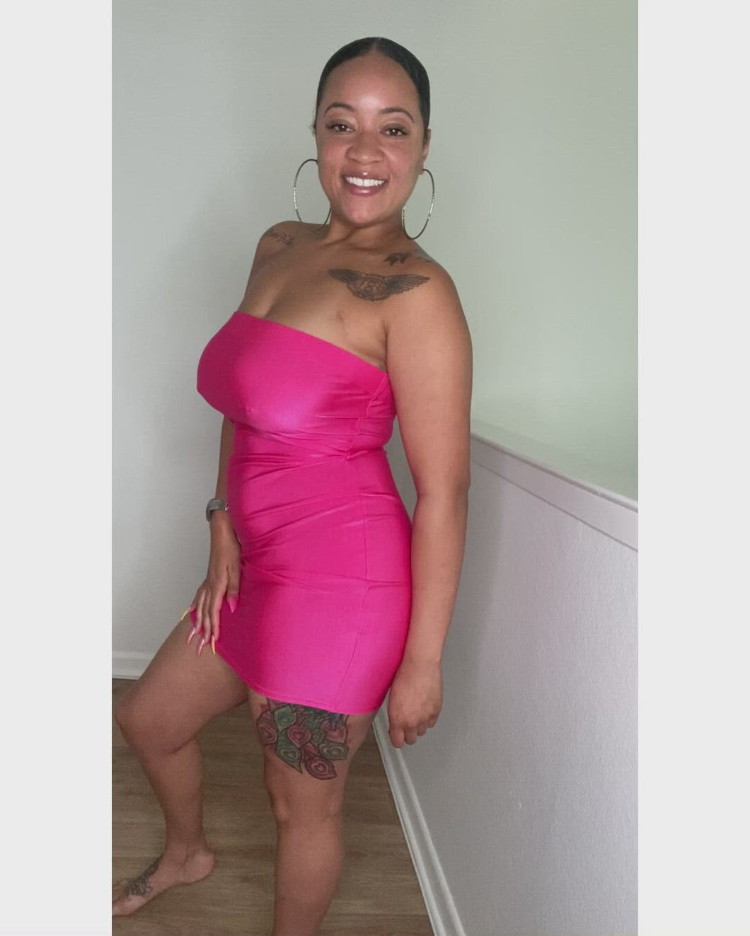 Hot Pink Tube Dress