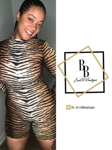 Tiger Print Romper