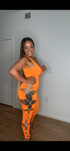 Load image into Gallery viewer, Orange Twist Jumpsuit
