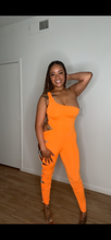 Load image into Gallery viewer, Orange Twist Jumpsuit
