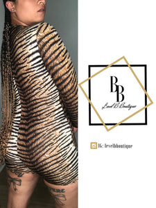 Tiger Print Romper