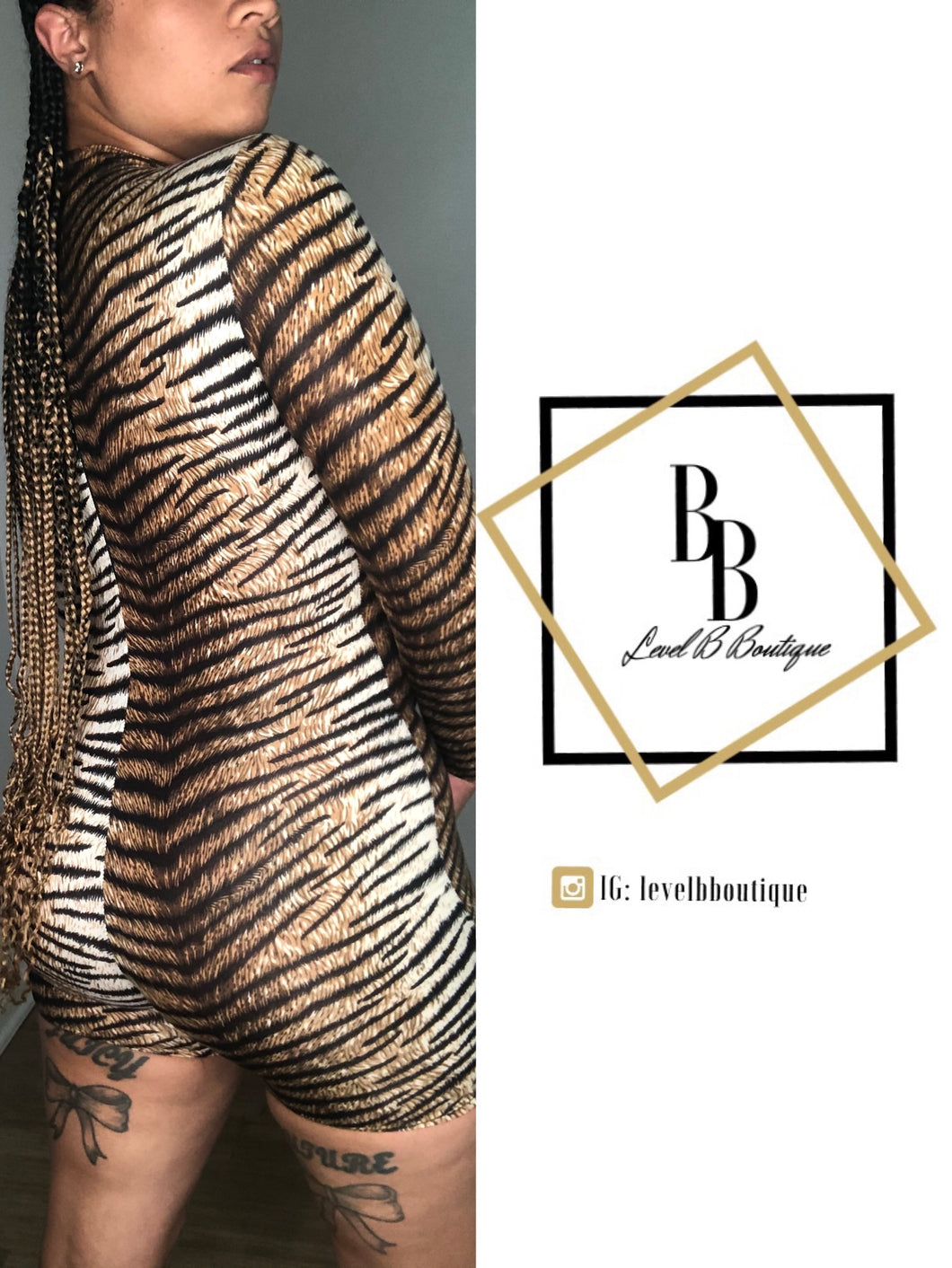 Tiger Print Romper