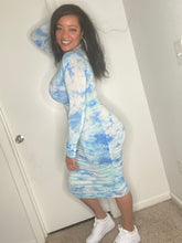 Load image into Gallery viewer, In The Clouds Ruched Dress
