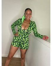 Load image into Gallery viewer, Slime Pj Romper (mask included)
