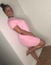 Load image into Gallery viewer, Airport flow biker short set in pink
