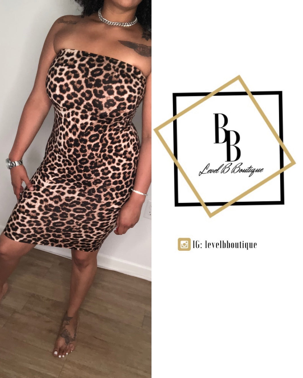 Cheetah tube dress