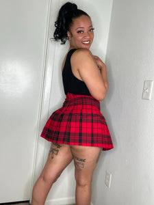 School Girl Skirt-Red